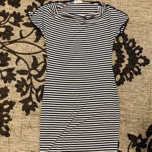 Calvin Klein blue and white striped dress